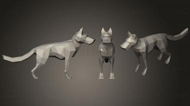 3D model Low Poly Dog (STL)